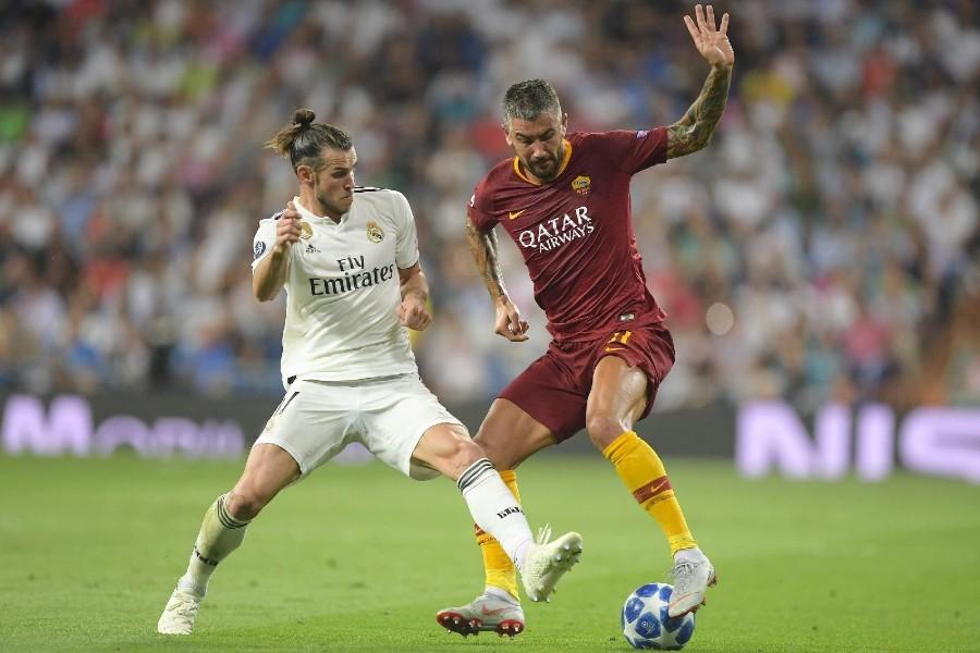 Bale e Kolarov durante Real Madrid-Roma, di LaPresse