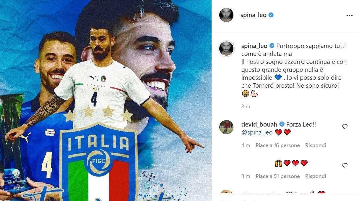 Il post Instagram di Leonardo Spinazzola