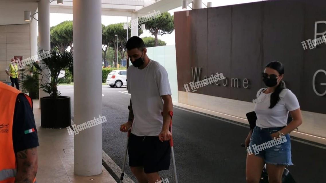 Spinazzola in partenza da Ciampino