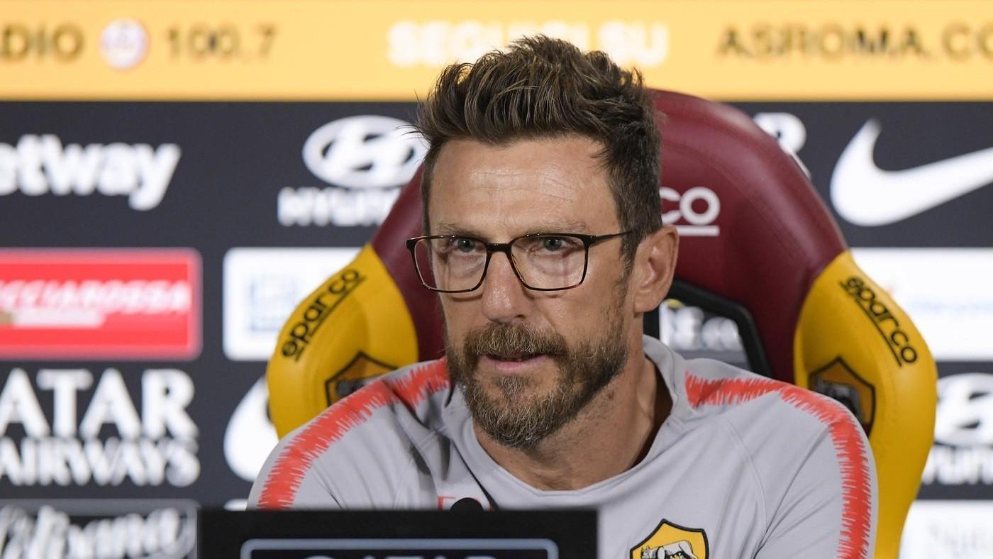 Di Francesco in sala stampa, di LaPresse