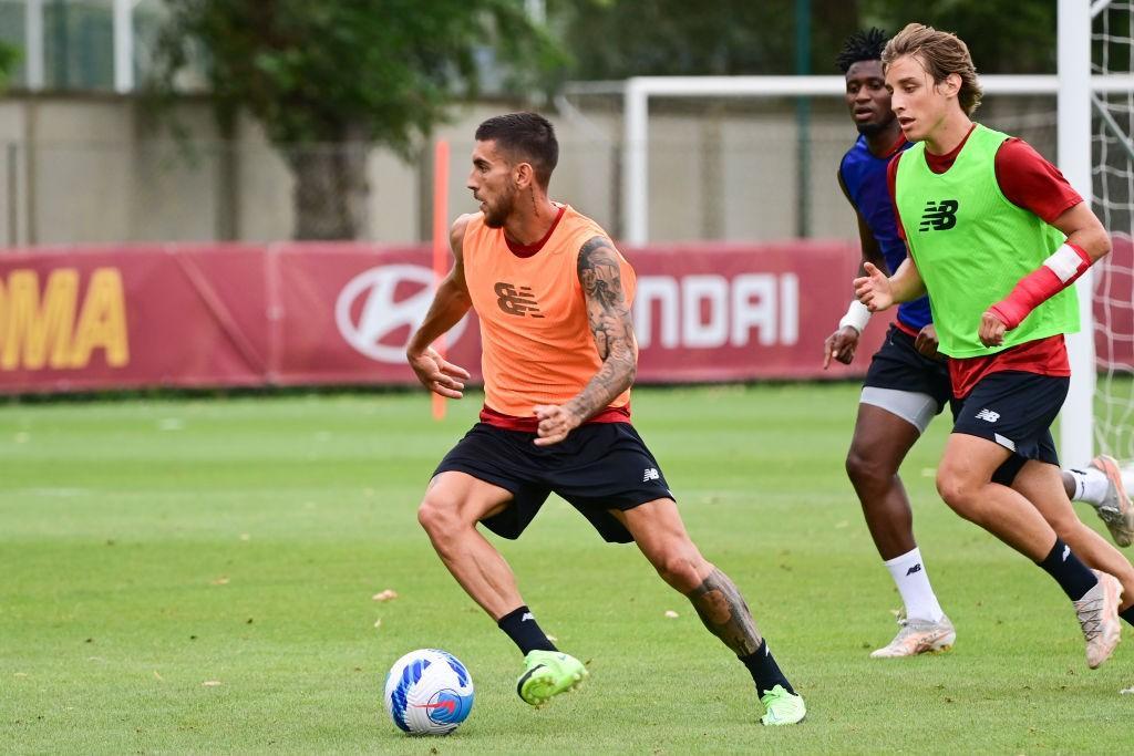 Pellegrini in allenamento a Trigoria (Foto As Roma via Getty Images)