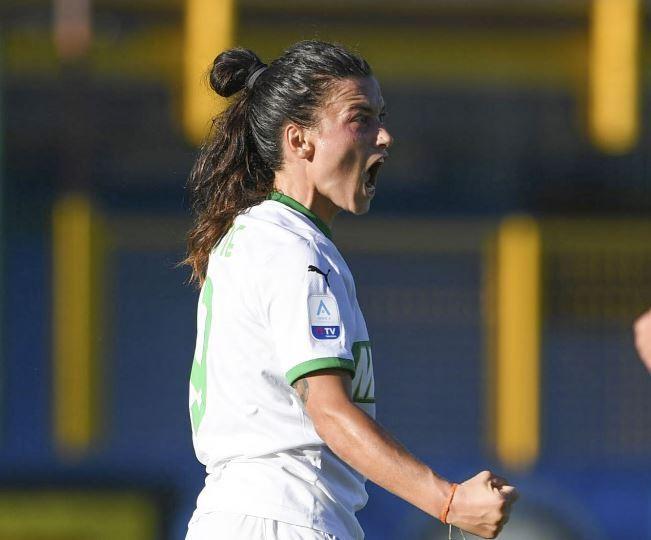 Tutta la grinta di Pirone dopo un gol segnato all’Inter con la maglia del Sassuolo nella scorsa stagione @Getty Images