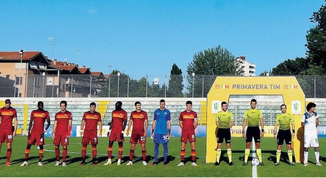 La Roma Primavera a Sassuolo, prima del playoff con l’Atalanta del 22 giugno, ultima gara della scorsa stagione (Getty Images)