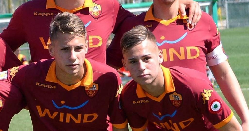 I gemelli Ricci con la maglia della Roma