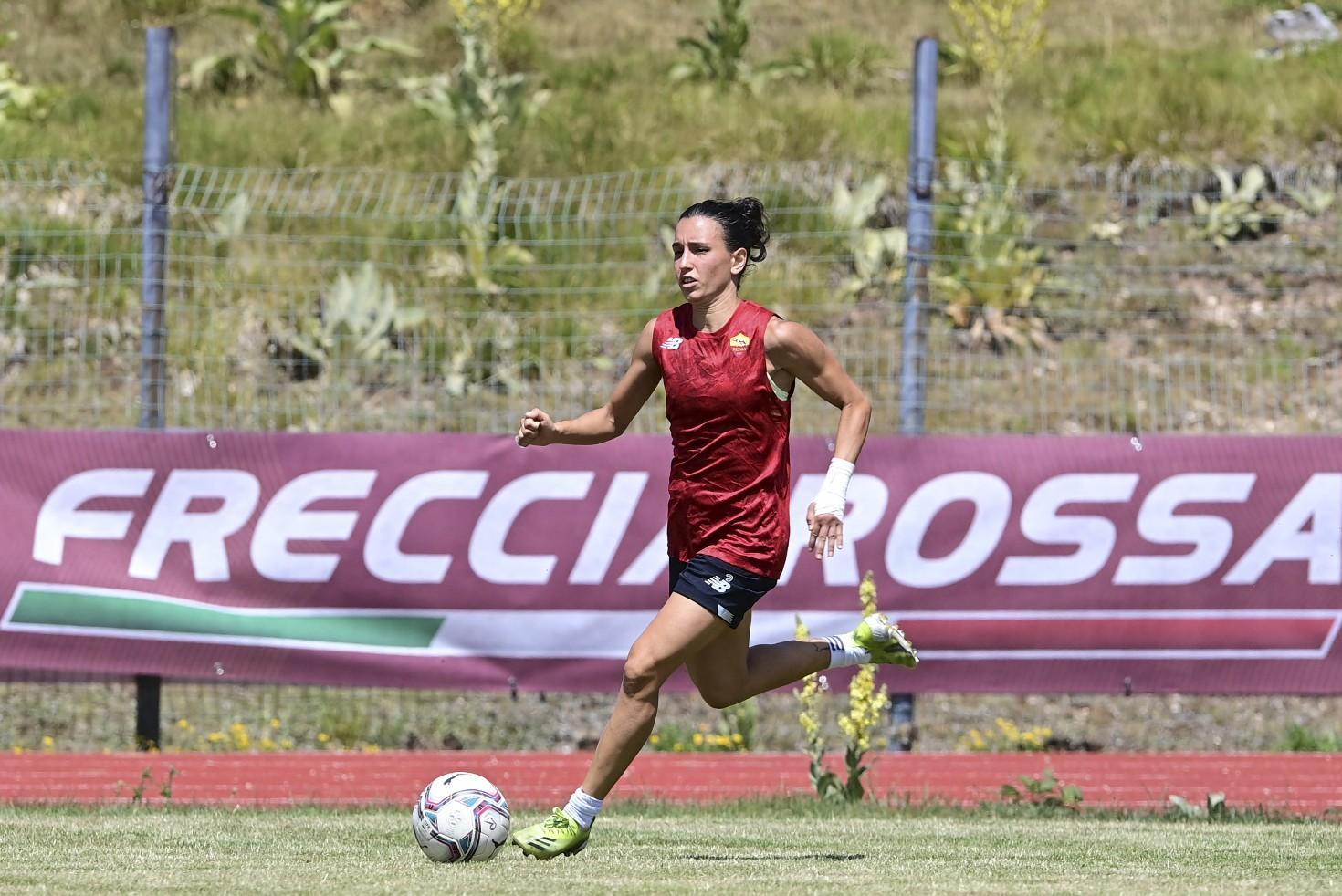 Lucia Di Guglielmo in allenamento @AS Roma via Getty Images