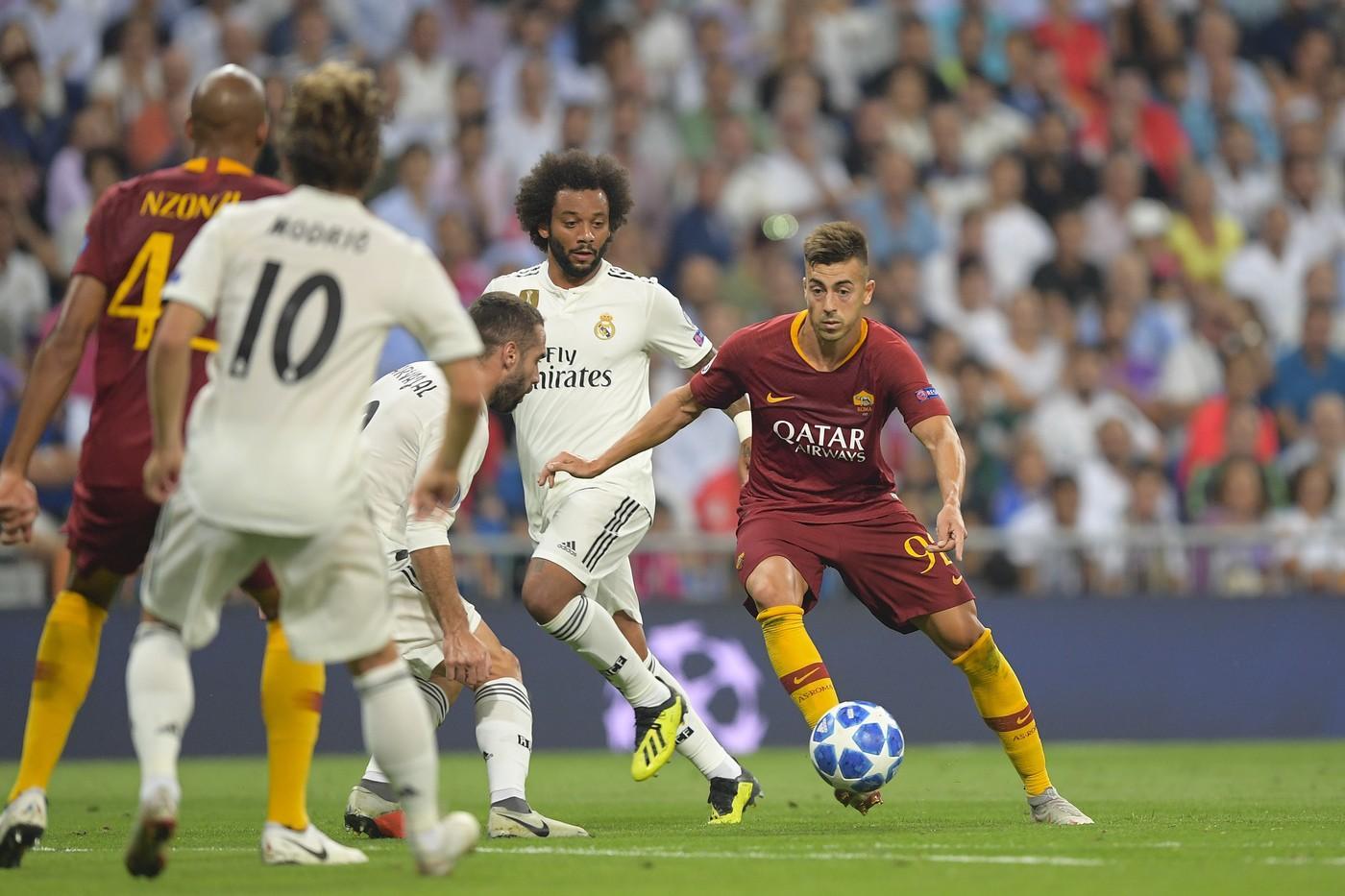 El Shaarawy nella gara di andata al Bernabeu, di LaPresse