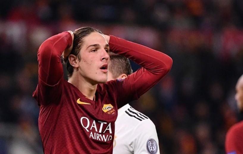 Zaniolo nella partita contro il Real, di LaPresse