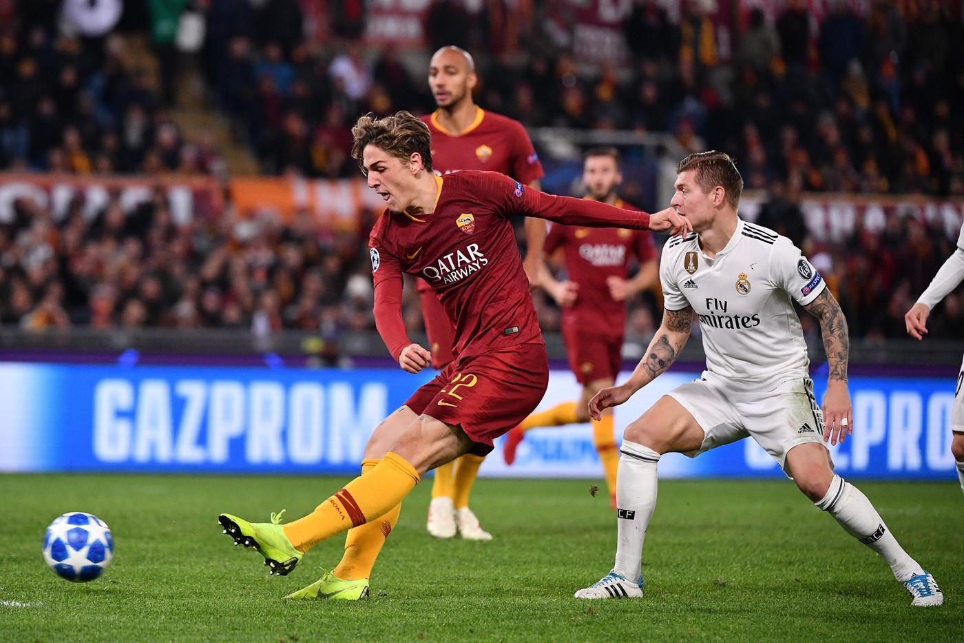 Nicolò Zaniolo contro il Real Madrid, di LaPresse