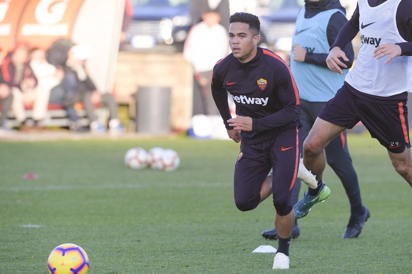 Justin Kluivert a Trigoria, di LaPresse