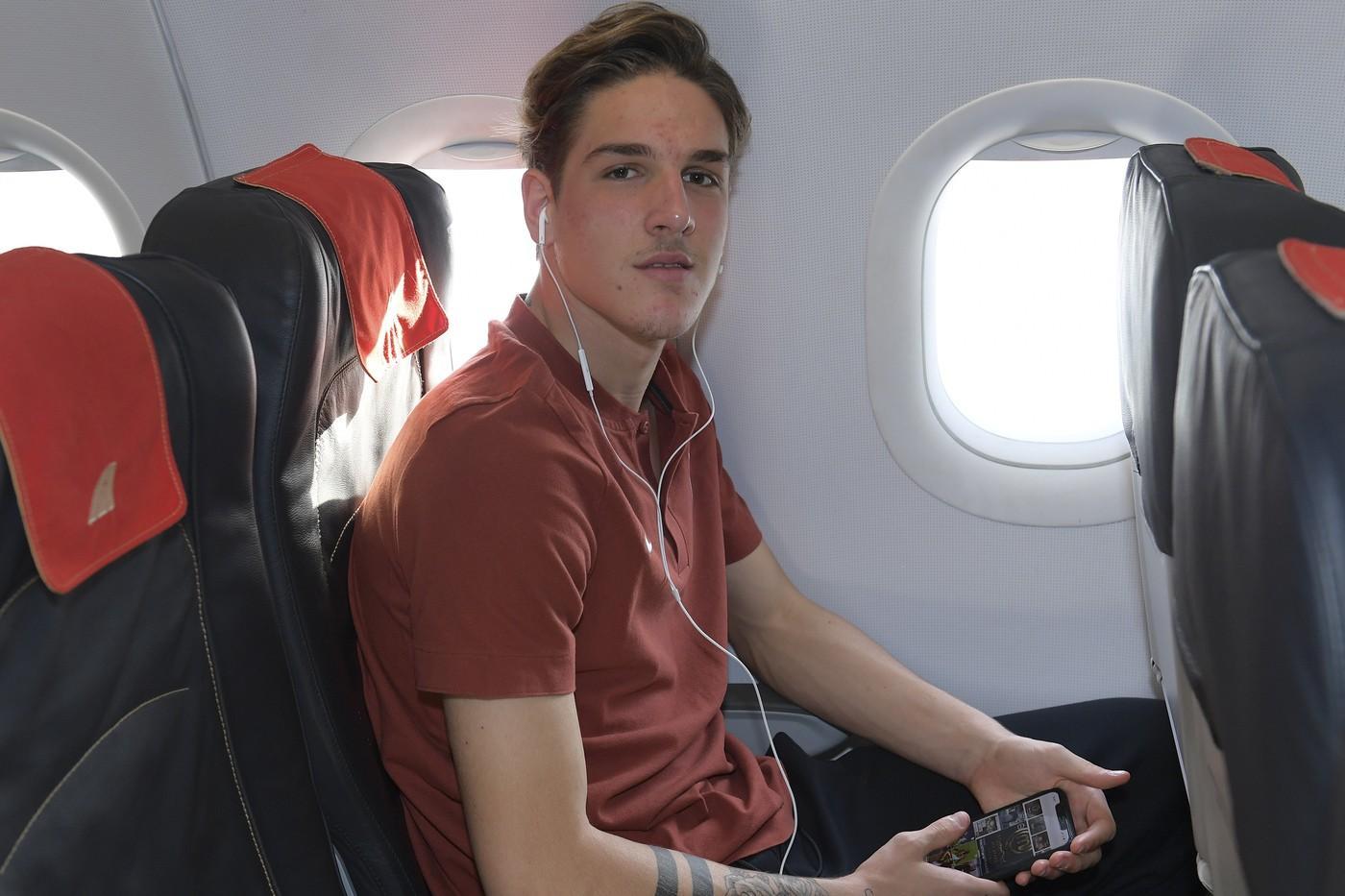 Zaniolo in viaggio verso Cagliari, di LaPresse