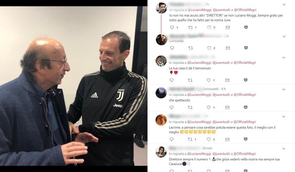 Luciano Moggi con Max Allegri