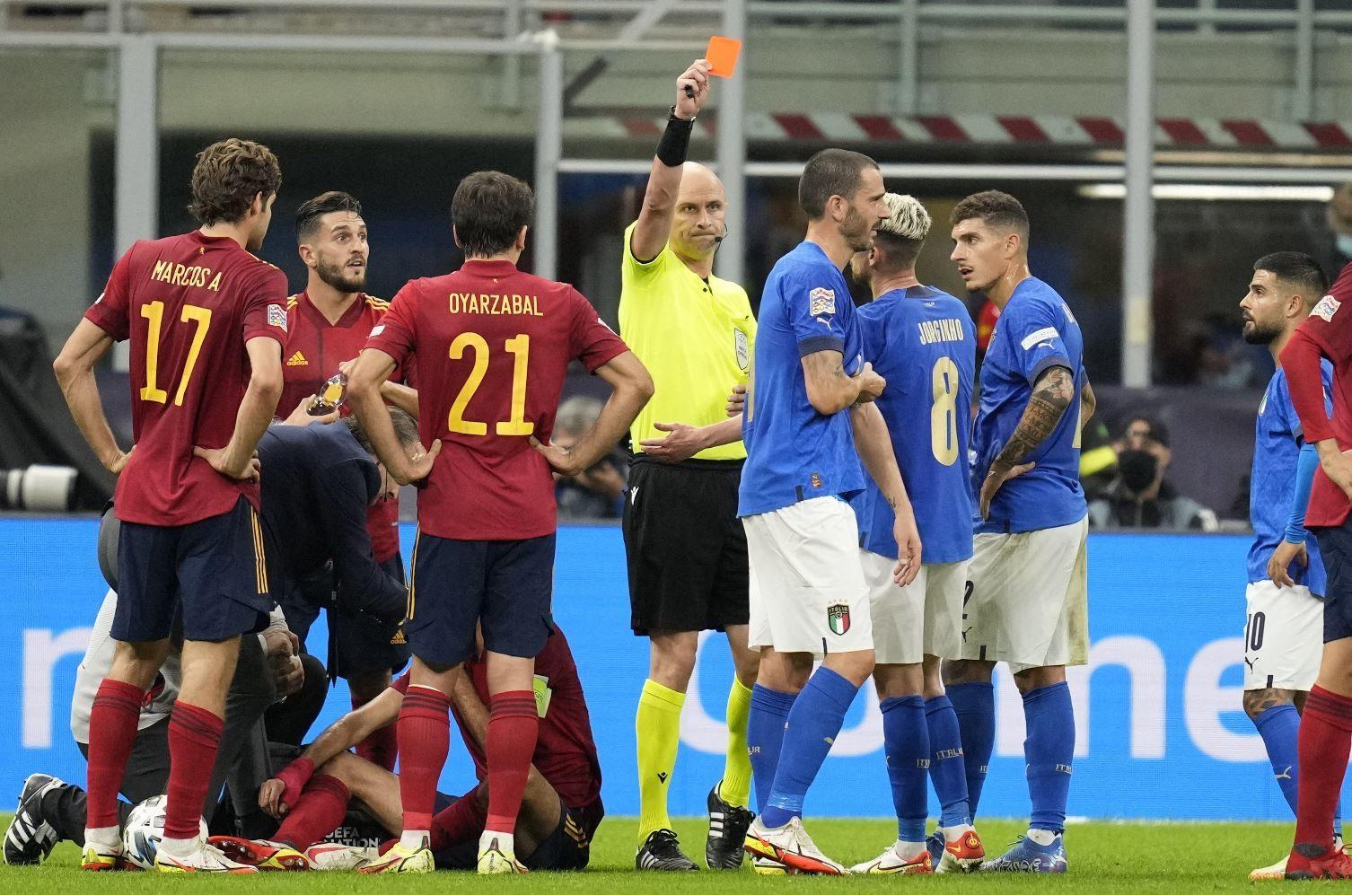 Bonucci viene espulso al 42' @Getty Images