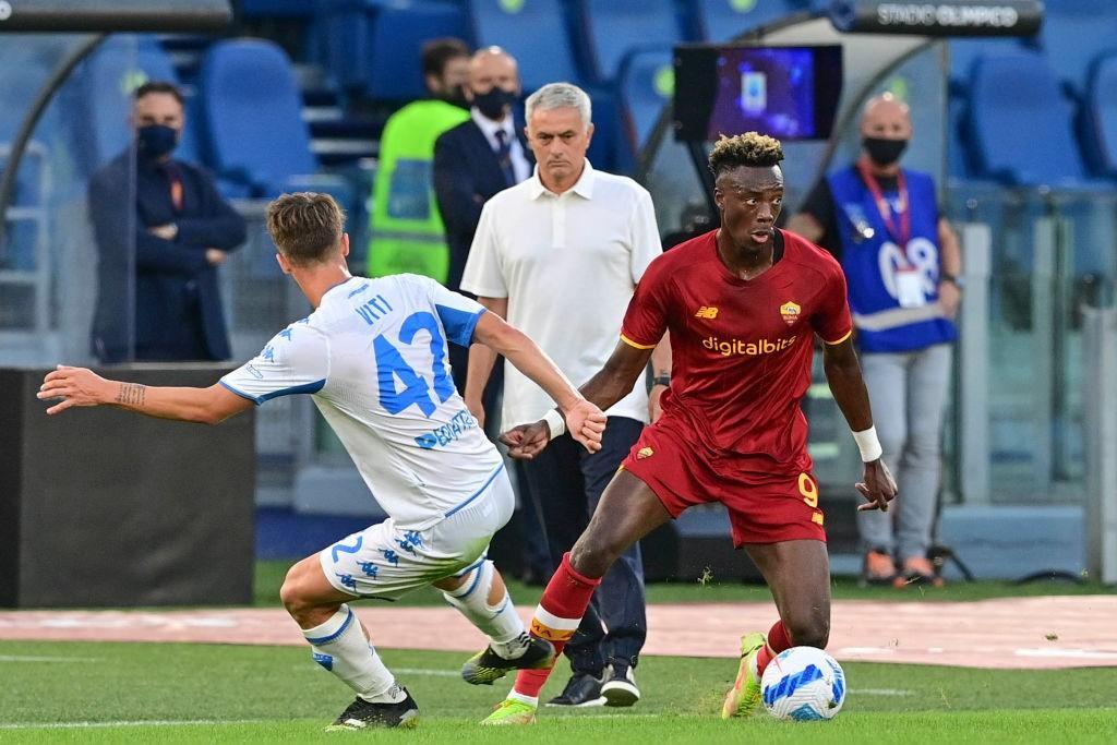 Tammy Abraham in campo contro l'Empoli (As Roma via Getty Images)