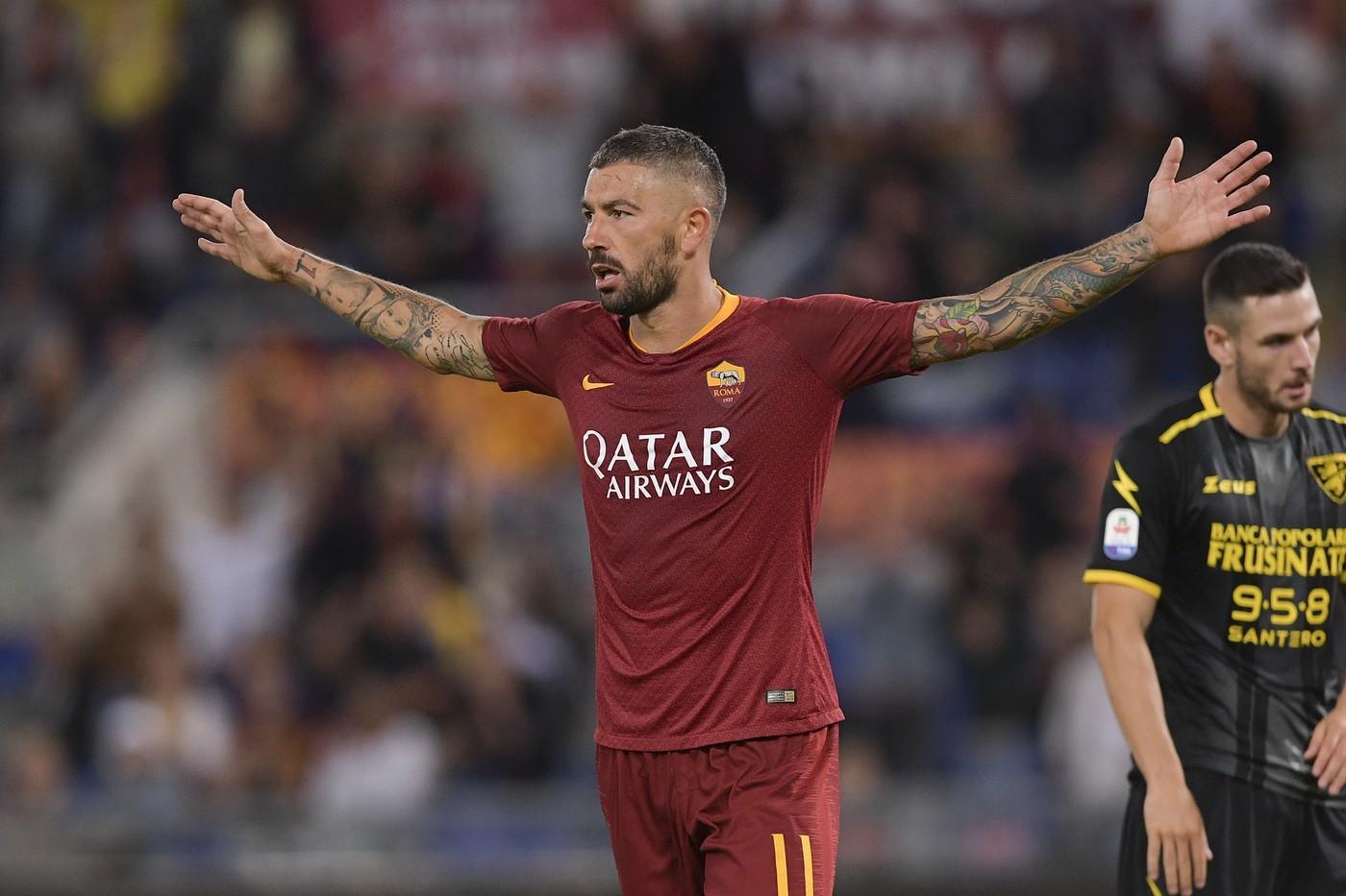 Kolarov in maglia giallorossa, di LaPresse