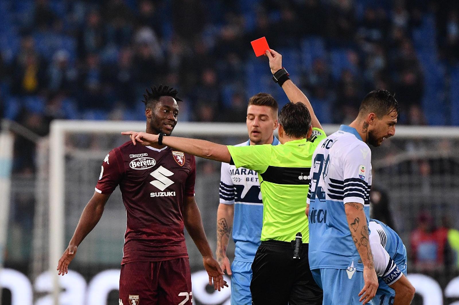 L'espulsione di Meité contro la Lazio, di LaPresse