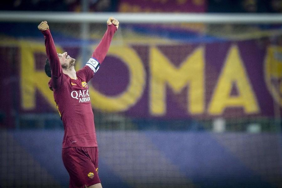 Parma-Roma 0-2: l\'esultanza liberatoria di Florenzi dopo la vittoria del Tardini, di LaPresse