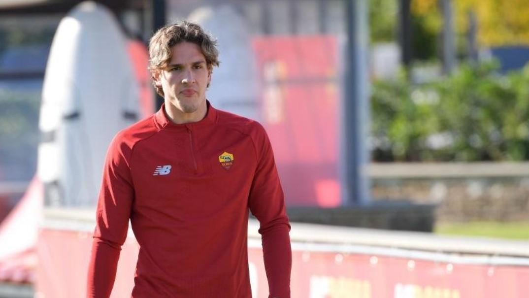 Zaniolo a Trigoria (As Roma via Getty Images)