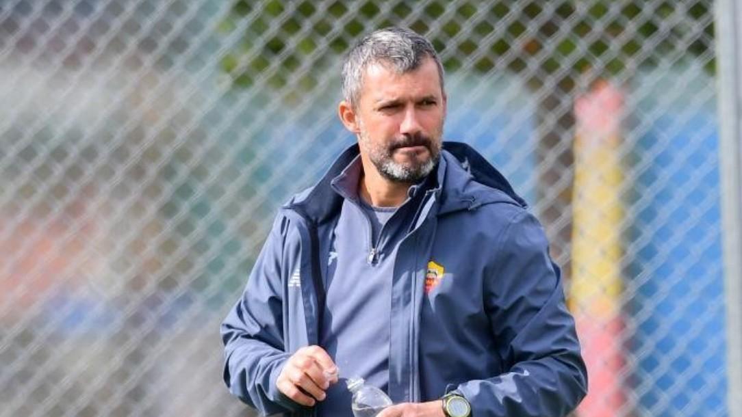 Il tecnico delle giallorosse Alessandro Spugna (AS Roma via Getty Images)