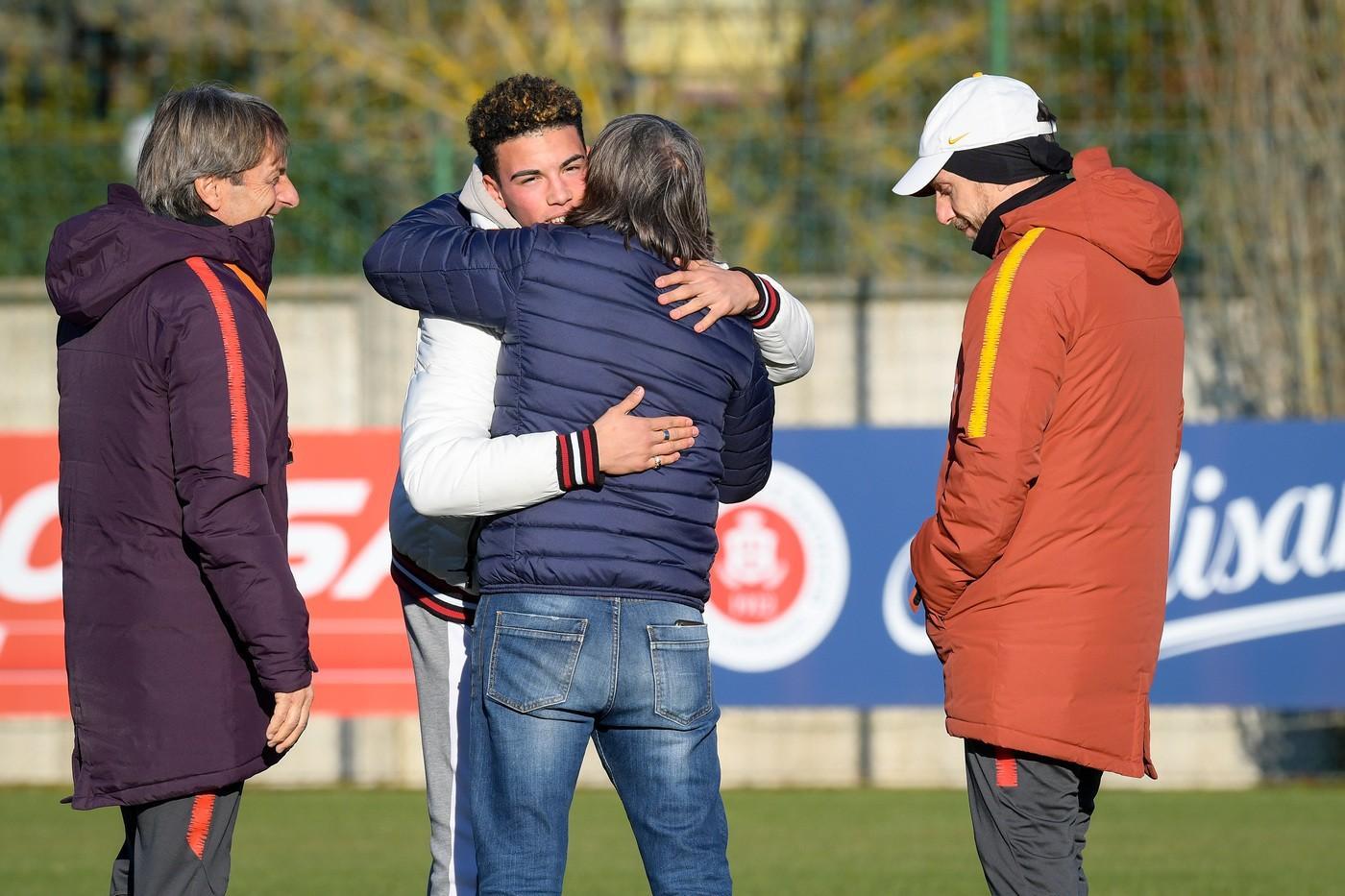 Bruno Conti con Bouah, Alberto De Rossi e Di Francesco, di LaPresse