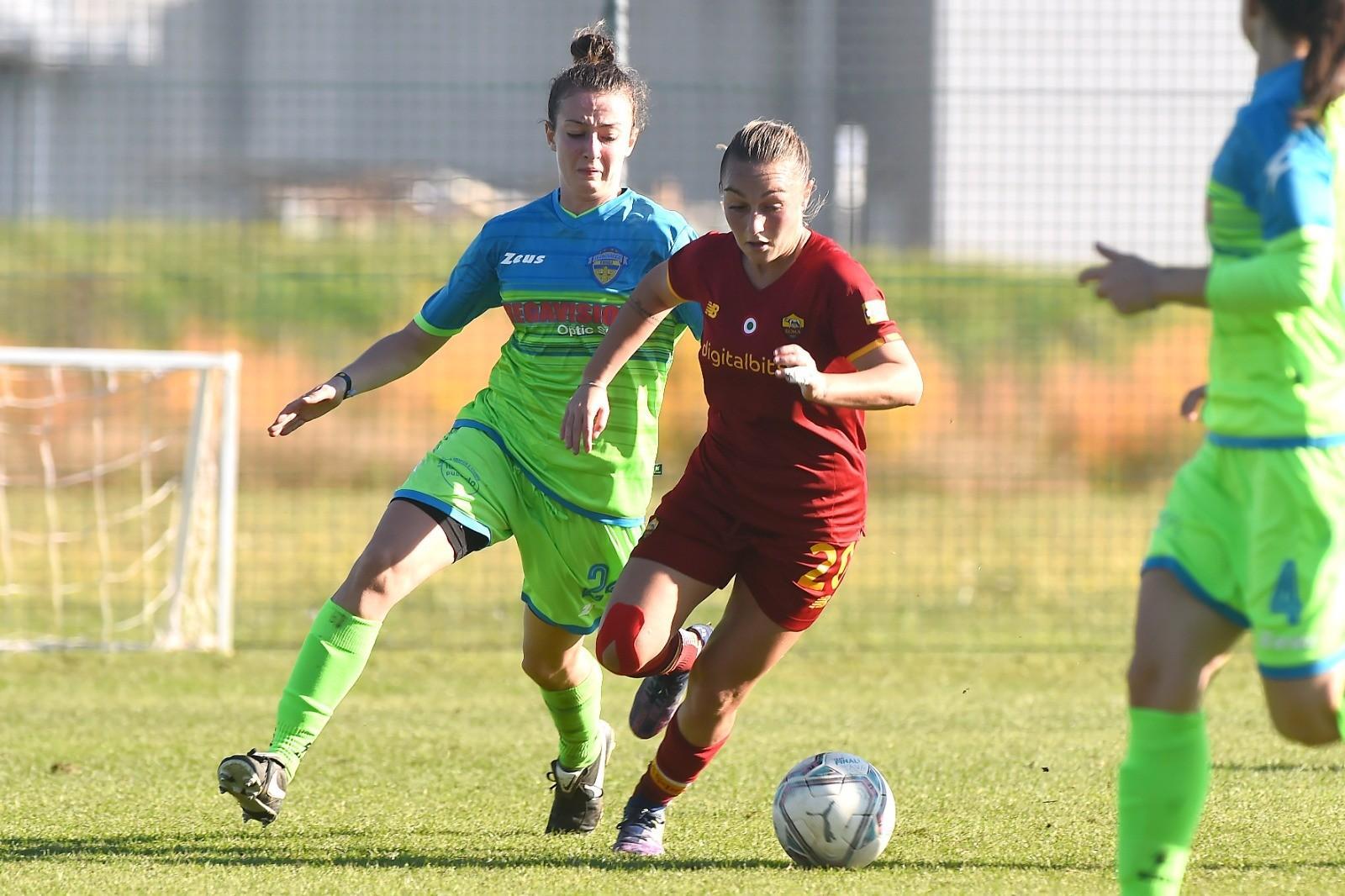 Giada Greggi in campo contro il Tavagnacco (As Roma via Getty Images)