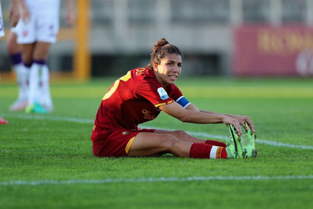 Capitan Bartoli durante un match della Roma Femminile