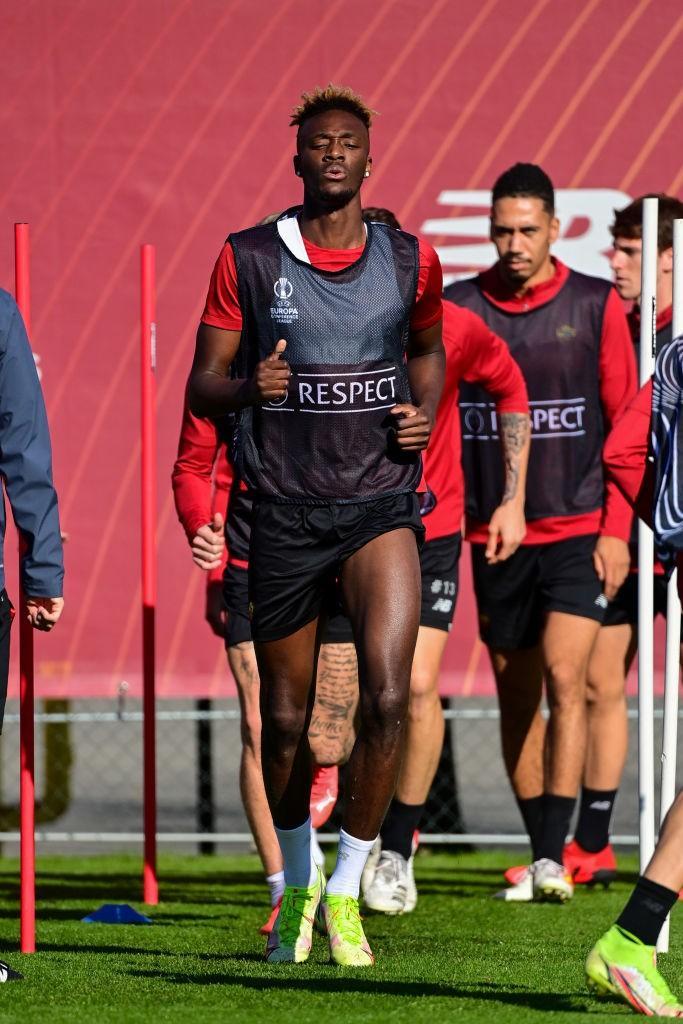 Abraham in allenamento  (As Roma via Getty Images)