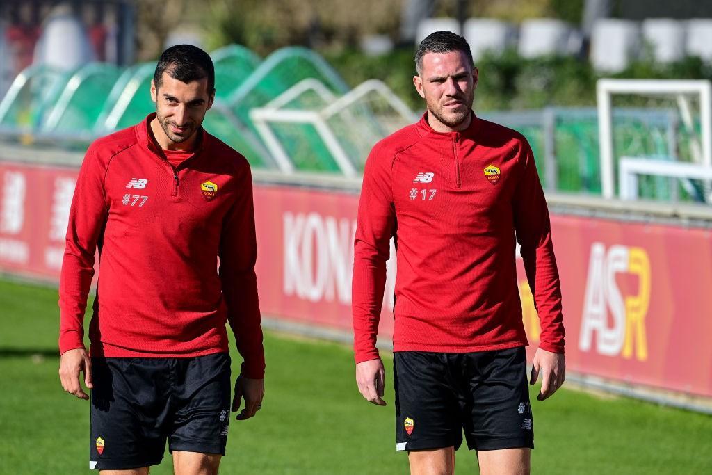 Mkhitaryan e Veretout  (As Roma via Getty Images)