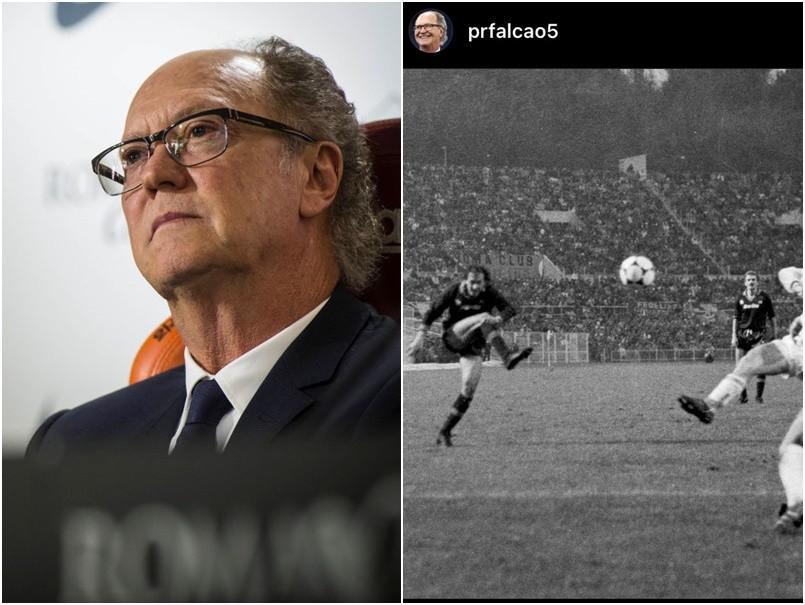 A sinistra Falcao (Getty Images); a destra il suo post su Instagram