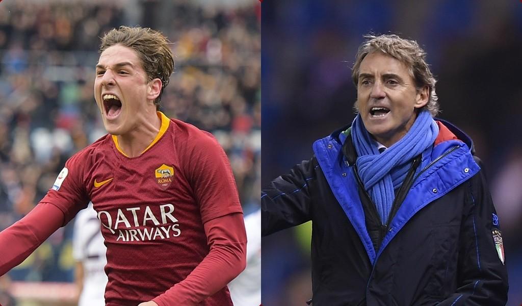 Zaniolo e Mancini, di LaPresse