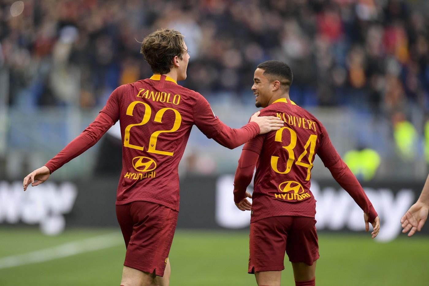 Zaniolo e Kluivert contro il Torino, di LaPresse