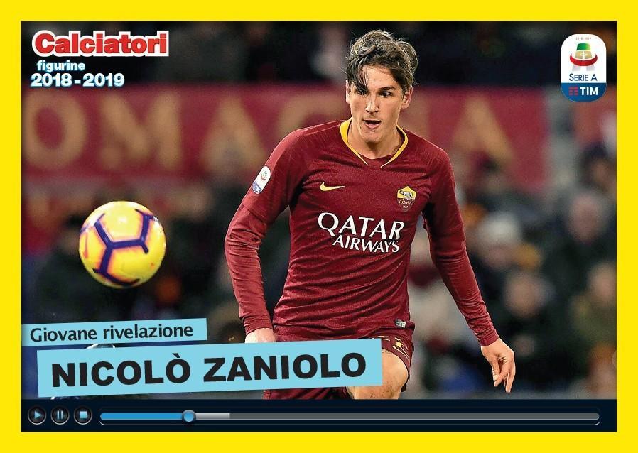 La figurina speciale di Zaniolo nell'album Panini