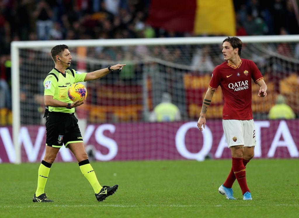 Gianluca Rocchi e Nicolò Zaniolo (Photo by Paolo Bruno/Getty Images)