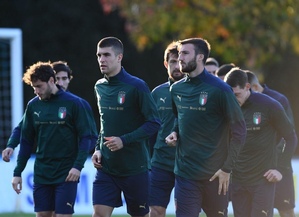 Cristante e Mancini a Coverciano (Photo by Claudio Villa/Getty Images)