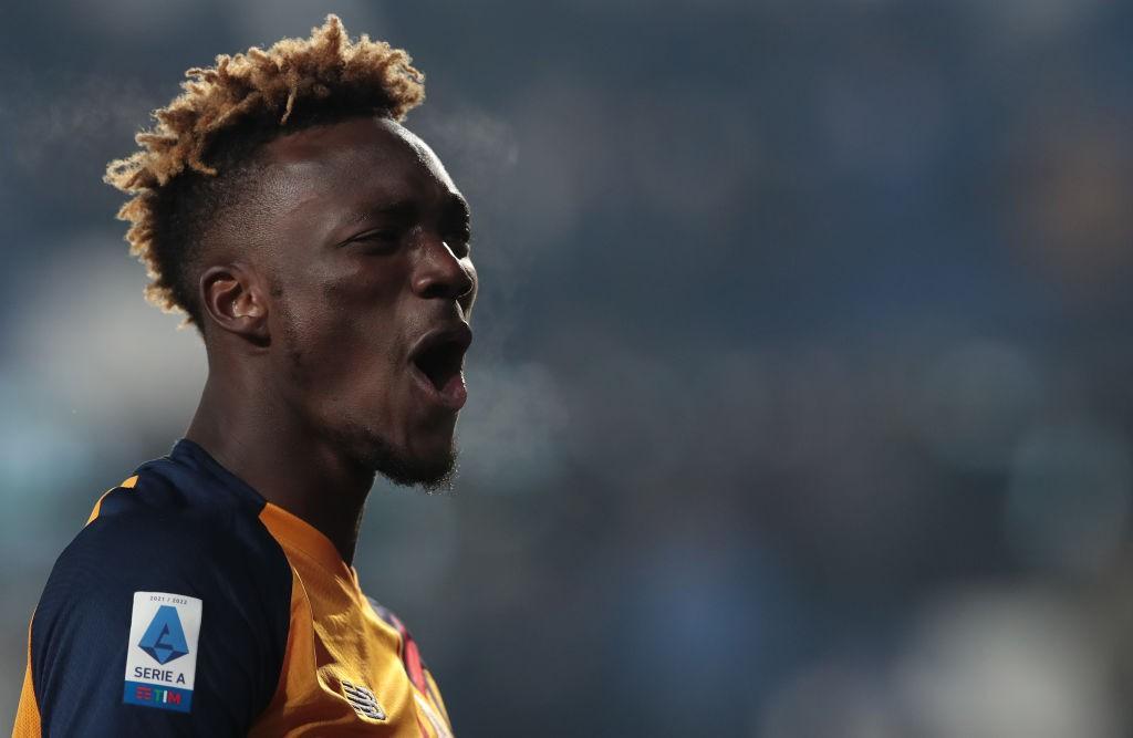 Abraham esulta a Bergamo (AS Roma via Getty Images)