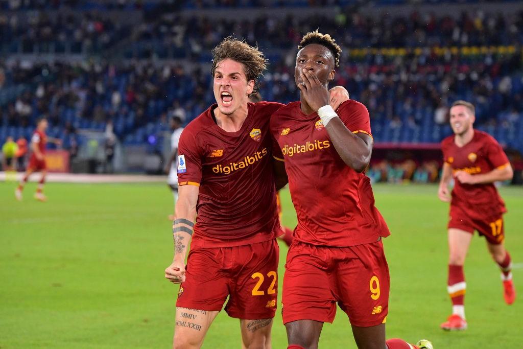 Zaniolo e Abraham (Getty Images)