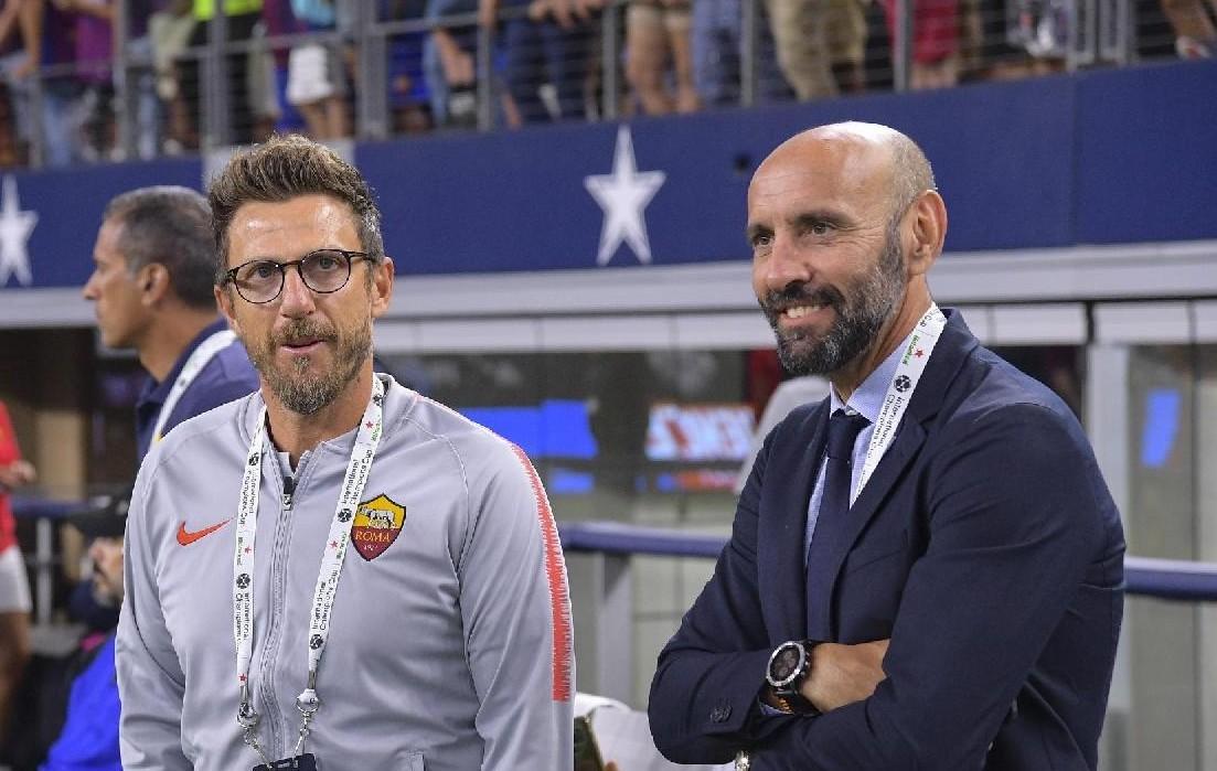 Di Francesco e Monchi durane la tournée americana, di LaPresse