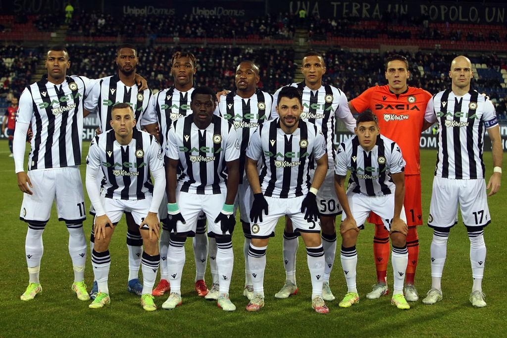 La formazione titolare dell'Udinese contro il Cagliari (Photo by Enrico Locci/Getty Images)