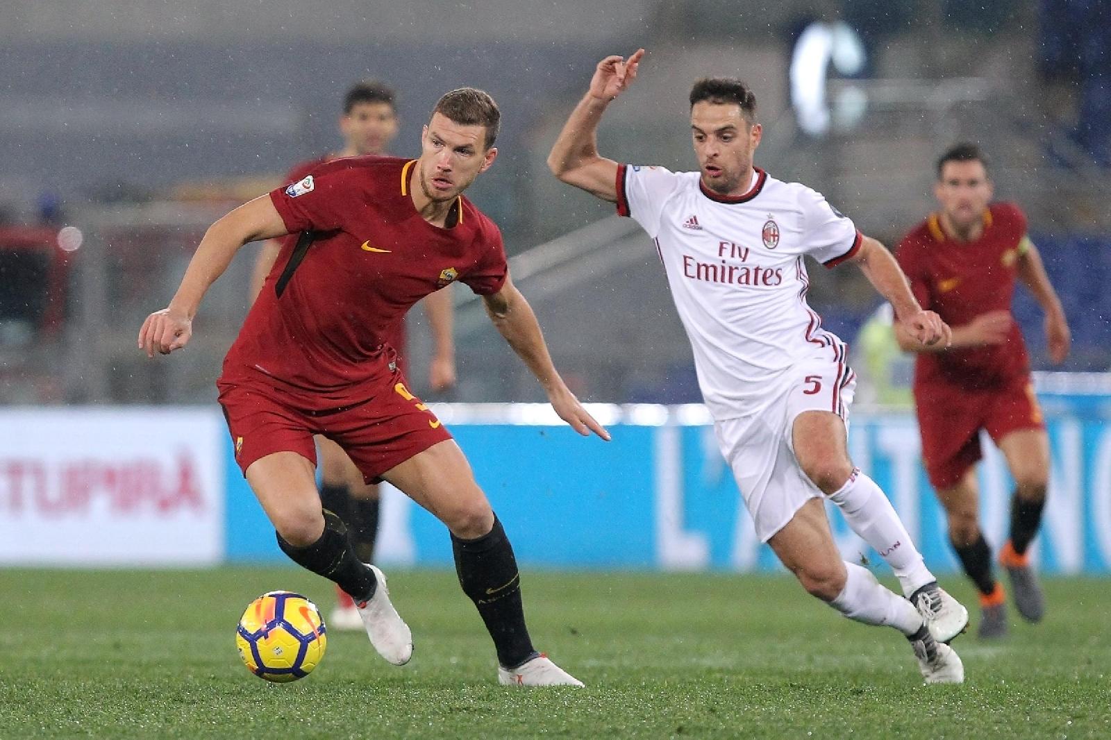 Dzeko e Bonaventura nel Roma-Milan dello scorso anno