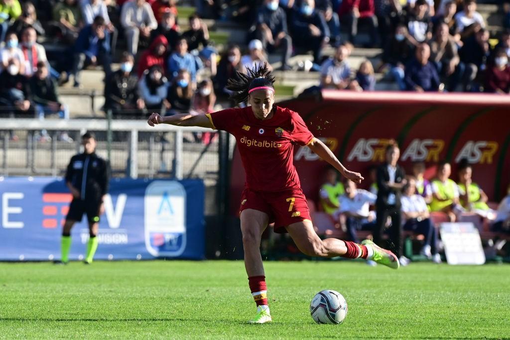 Andressa Alves in Roma-Fiorentina (Photo by Luciano Rossi/AS Roma via Getty Images)