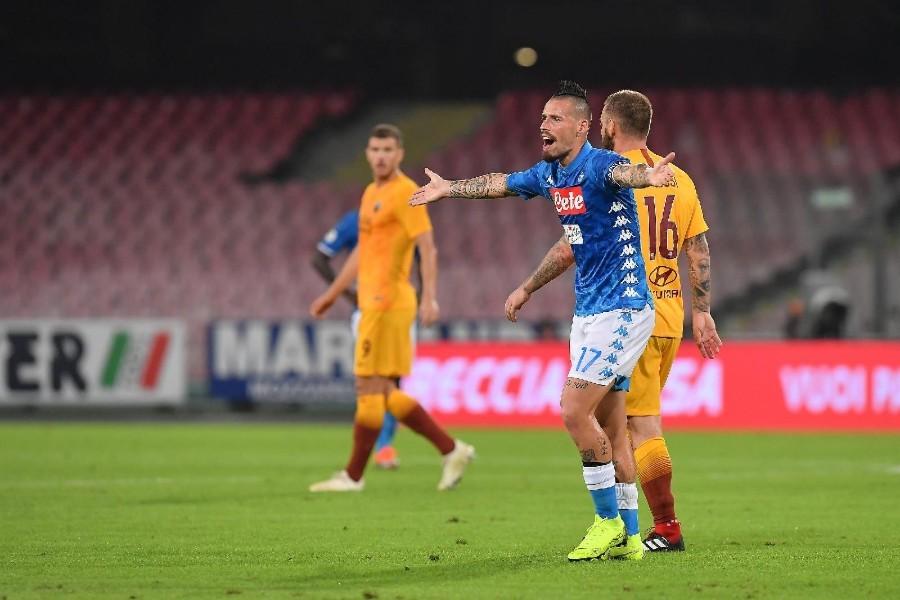 Marek Hamsik in azione contro la Roma, di LaPresse