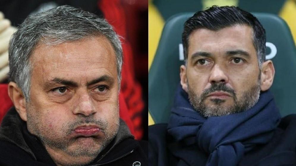 Mourinho e Sergio Conceicao