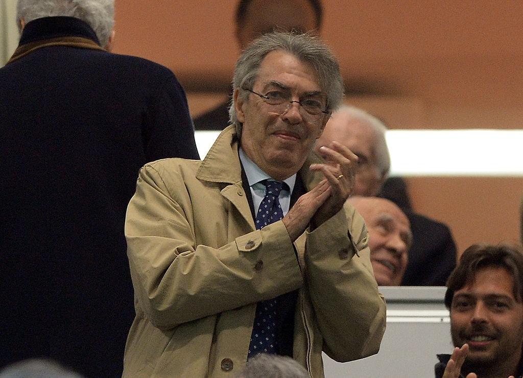 Massimo Moratti durante una partita
