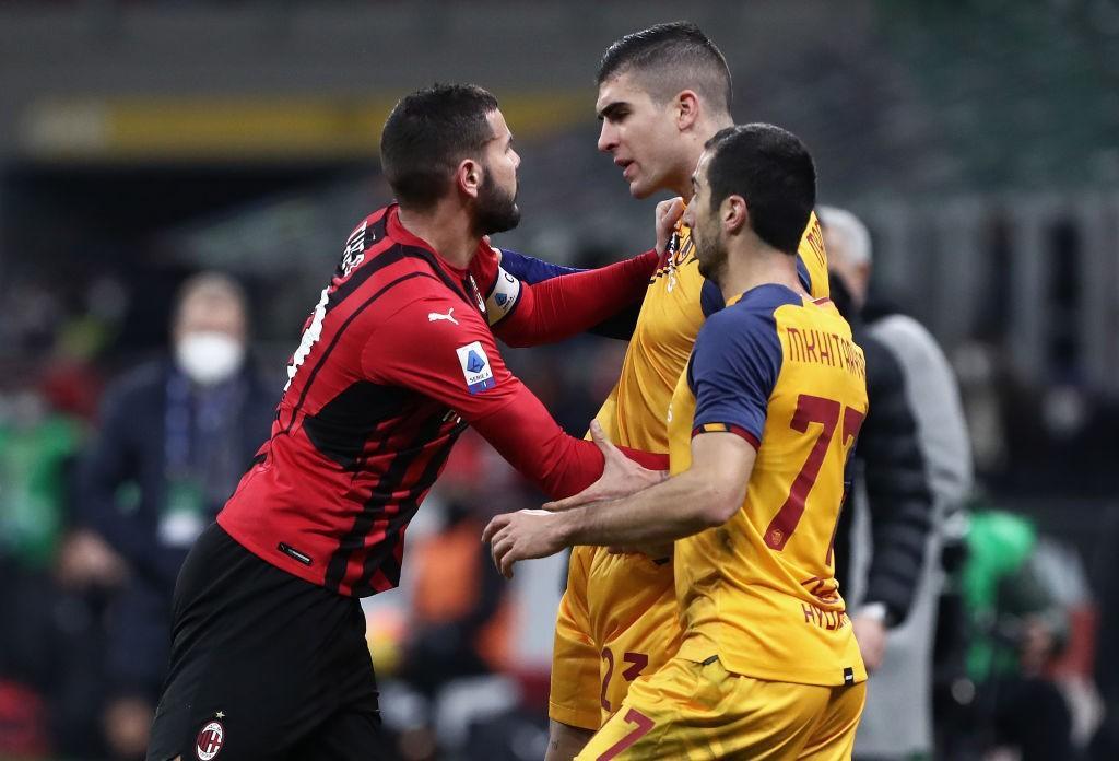 Mancini e Mkhitaryan in Milan-Roma (Getty Images)