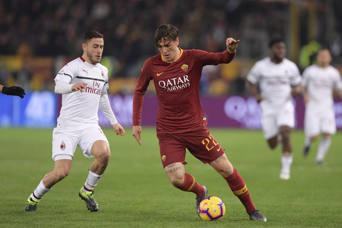 Zaniolo in campo contro il Milan. Sarà in campo anche oggi, di LaPresse