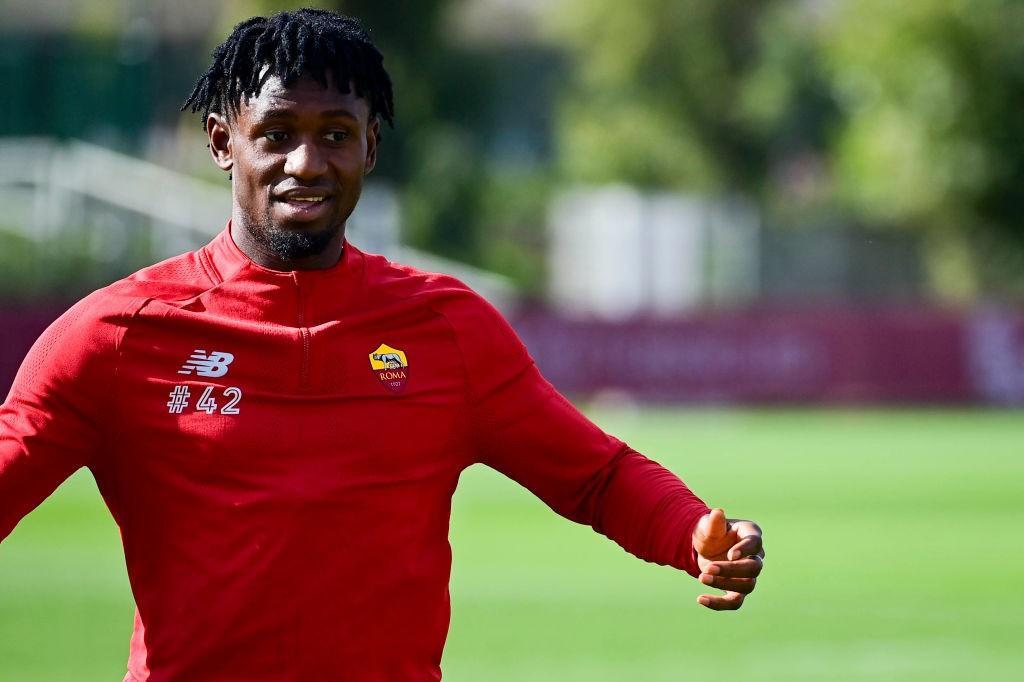 Diawara durante un allenamento a Trigoria (AS Roma via Getty Images)