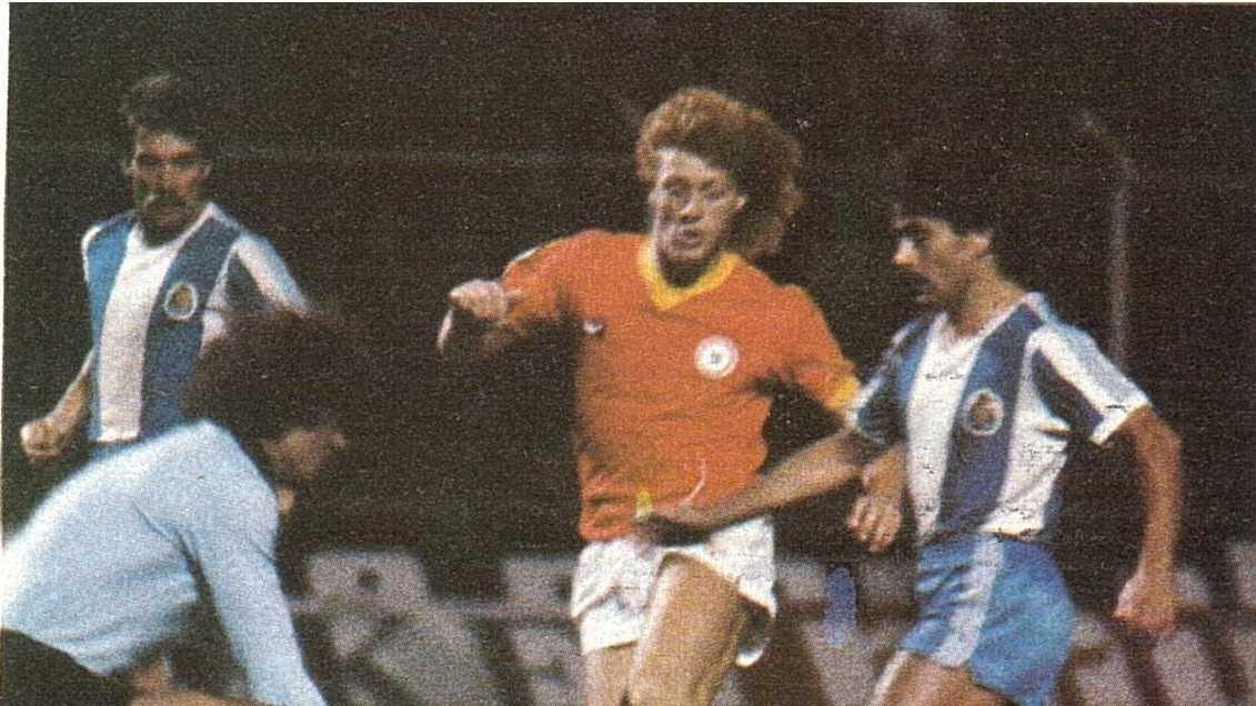 Odoacre Chierico in campo con la maglia della Roma il 21 ottobre 1981 allo stadio Das Antas contro il Porto in Coppa delle Coppe