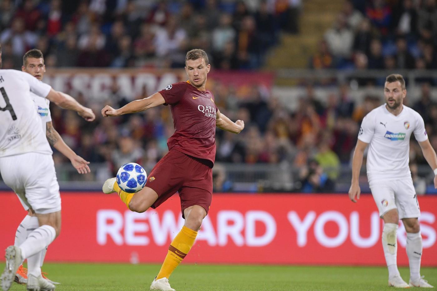 Edin Dzeko in Champions League, di LaPresse