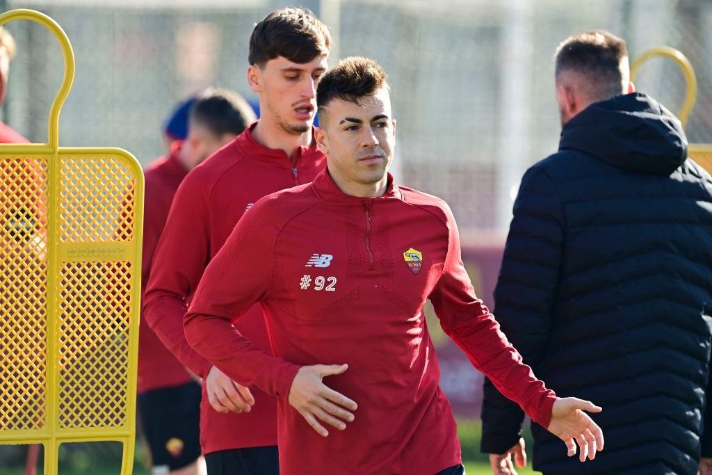 El Shaarawy in allenamento a Trigoria (As Roma via Getty Images)