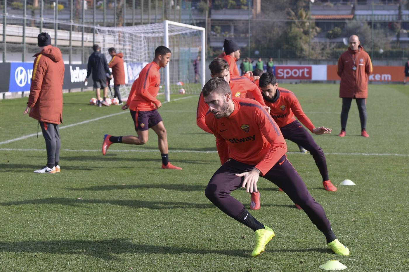 Allenamento a Trigoria, di LaPresse