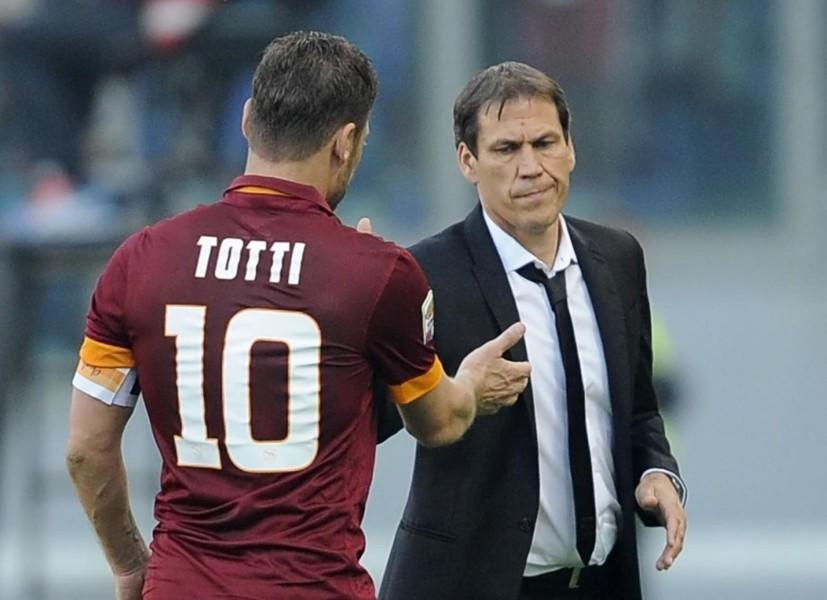 Francesco Totti e Rudi Garcia, di LaPresse